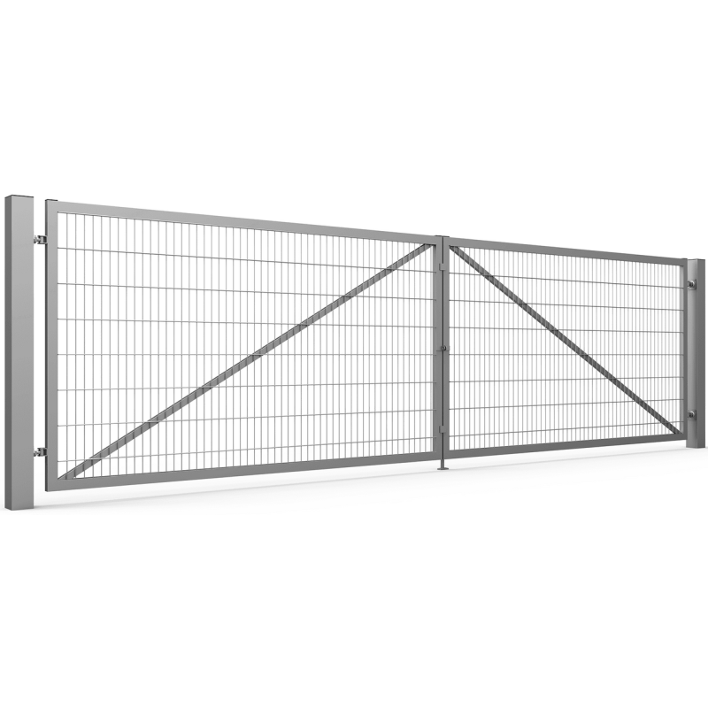 Svingporte Industriel 2D panelhegn 6 / 5 / 6 mm