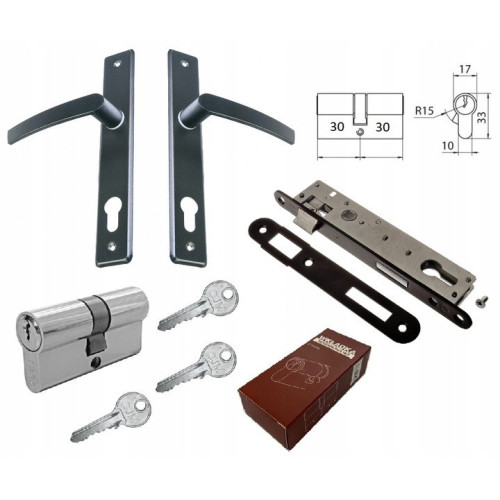 Kassette med lås til lågen